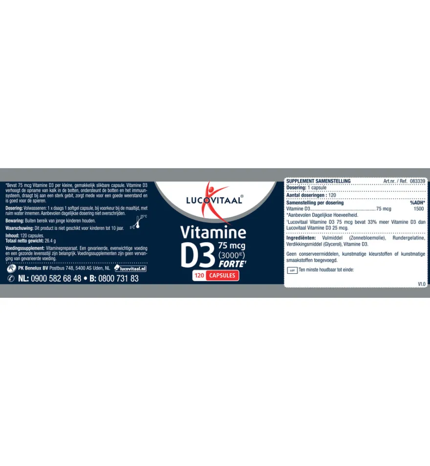 Lucovitaal D3 75mcg (120 capsules)