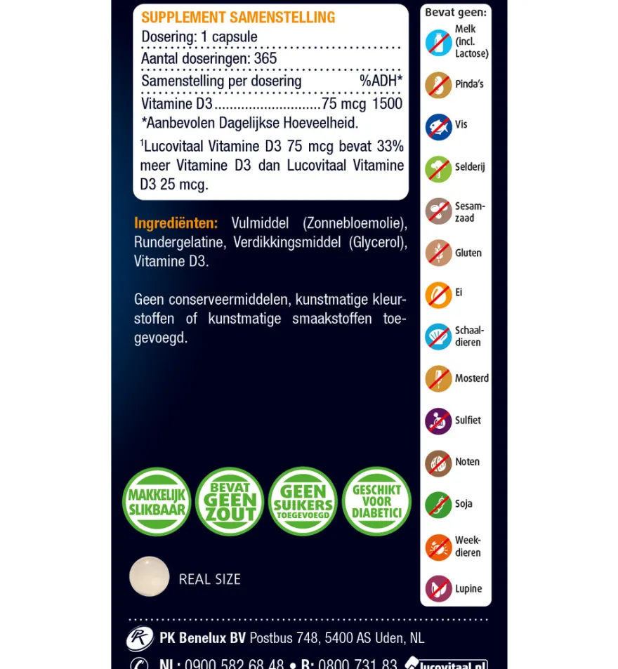 Lucovitaal D3 75mcg (365 capsules)