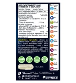 Lucovitaal Echinacea Forte+ Cat’s Claw (30 capsules)