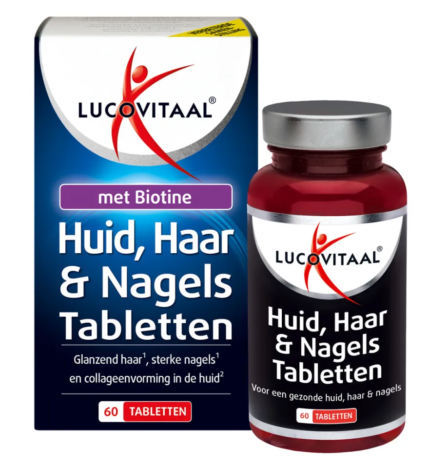 Lucovitaal Huid, Haar & Nagels met Biotine (60 tabletten)