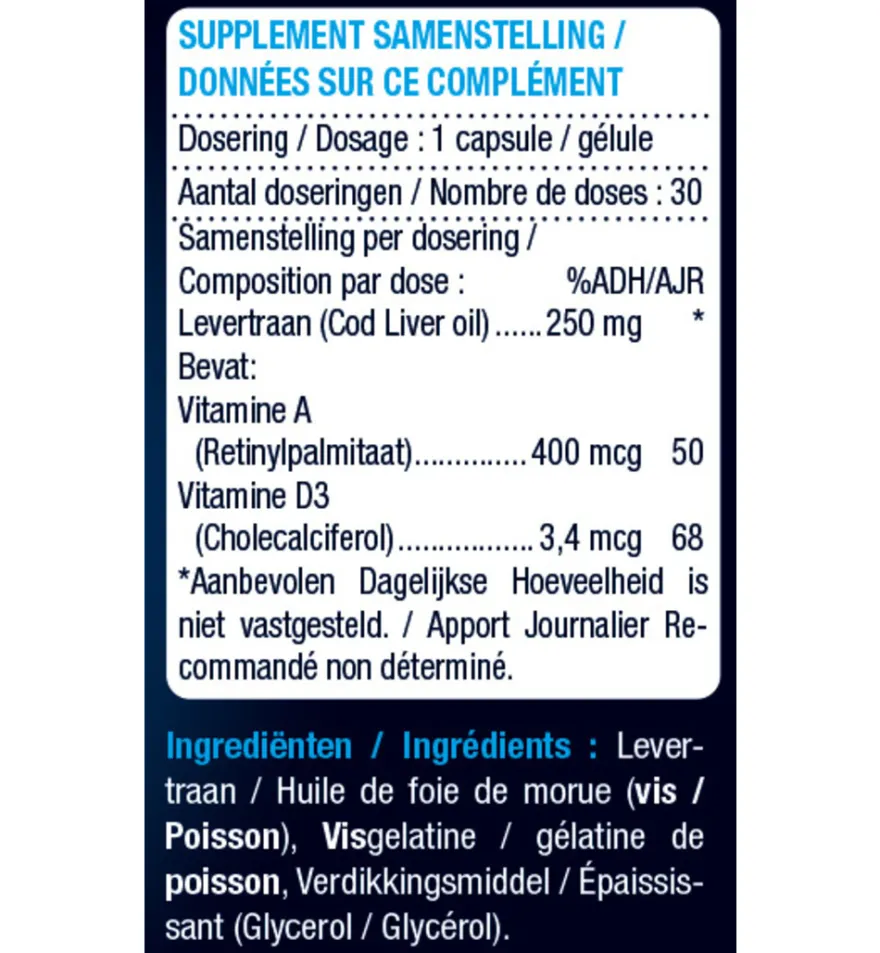 Lucovitaal Ijslandse Levertraan (60 capsules)