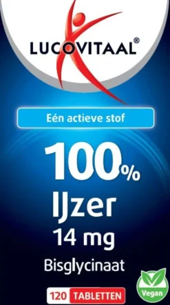 Lucovitaal 100% IJzer Bisglycinaat (120 tabletten)