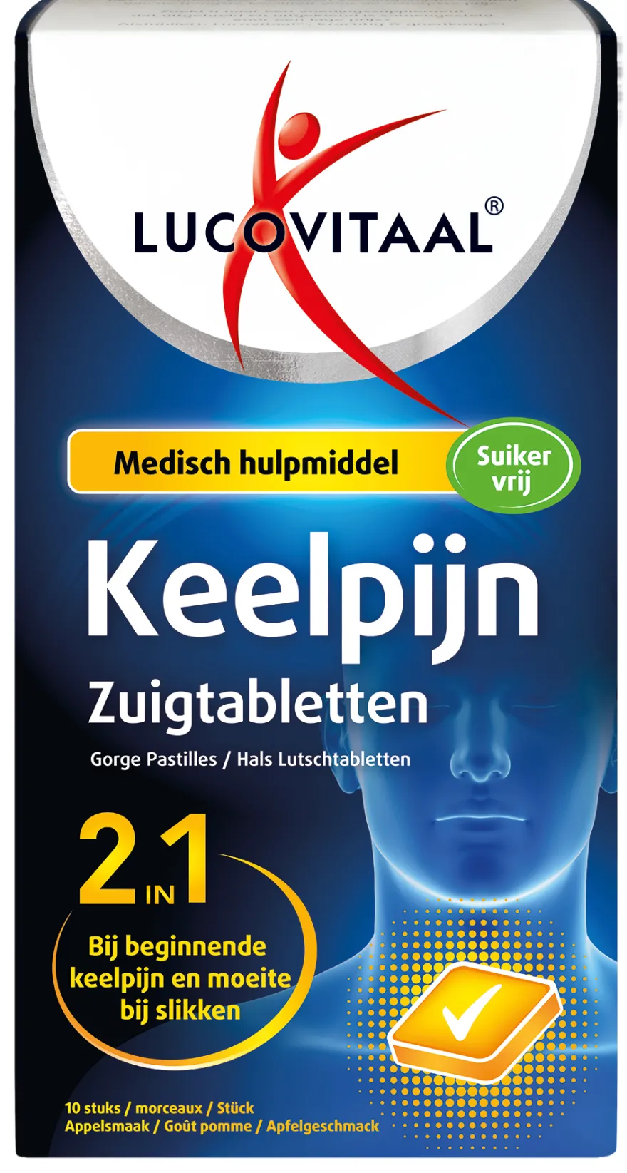 Lucovitaal Keelpijn 2-in-1 (10 zuigtabletten)