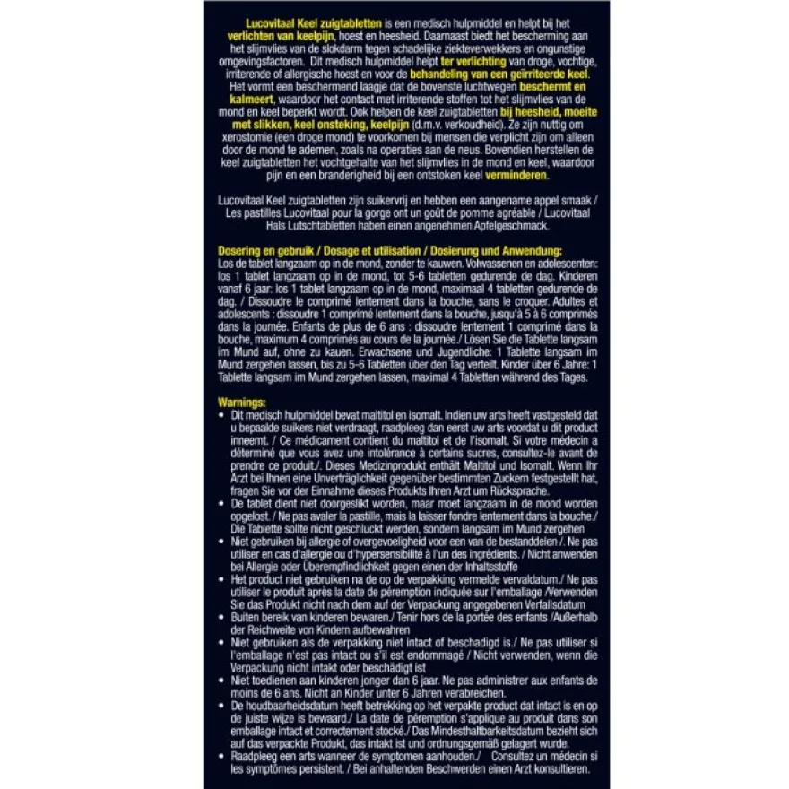 Lucovitaal Keelpijn 2-in-1 (10 zuigtabletten)