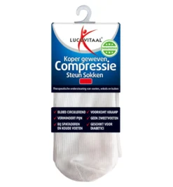Lucovitaal Koper Compressie Sokken Wit 36-41 (1 Paar)