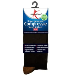 Lucovitaal Koper Compressie Sokken 36-41 Zwart (1 paar)