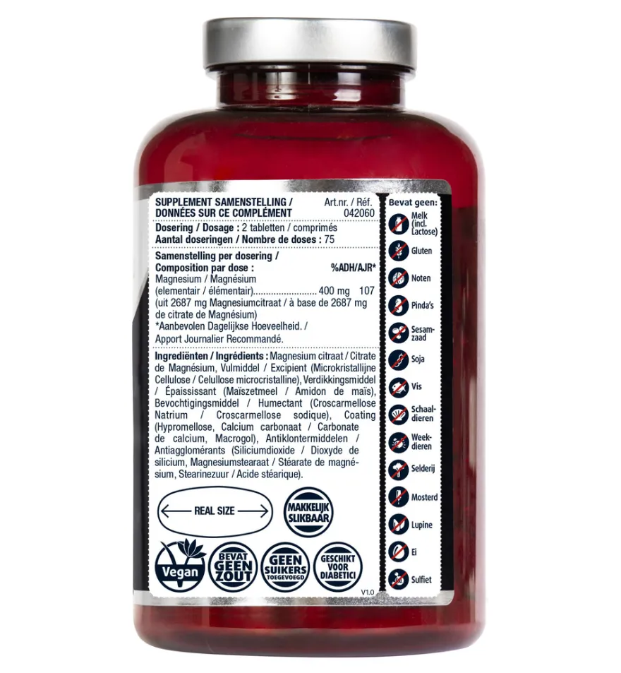 Lucovitaal Magnesium Citraat 400mg (150 tabletten)