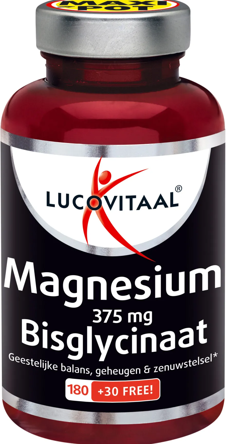 Lucovitaal Magnesium 375mg Bisglycinaat (210 tabletten)