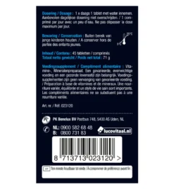 Lucovitaal Magnesium Spanning, Stress & Vermoeidheid (45 tabletten)