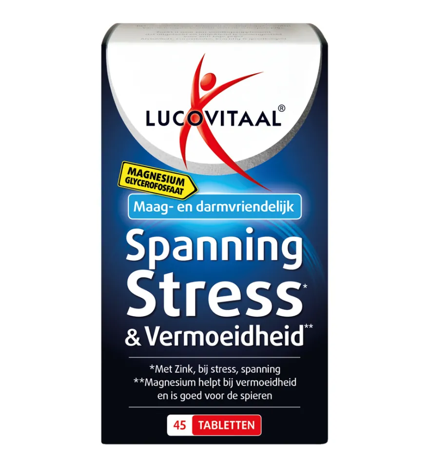 Lucovitaal Magnesium Spanning, Stress & Vermoeidheid (45 tabletten)