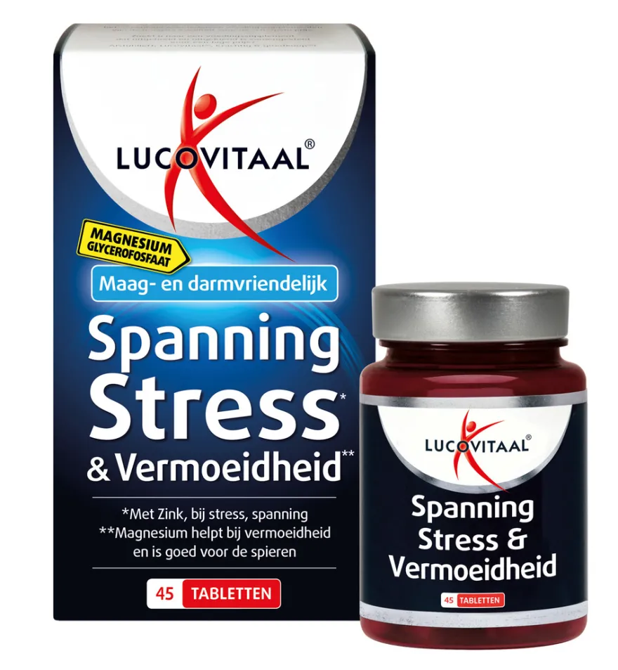 Lucovitaal Magnesium Spanning, Stress & Vermoeidheid (45 tabletten)