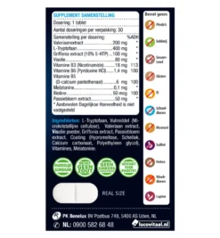 Lucovitaal Melatonine 5 HTP L-Tryptofaan (30 tabletten)
