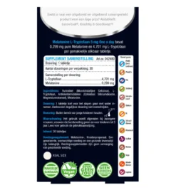 Lucovitaal Melatonine L-Tryptofaan 5mg (30 tabletten)