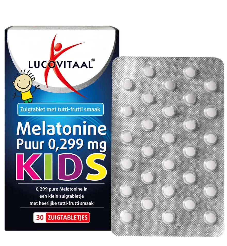 Lucovitaal Melatonine Puur 0,299 mg Kids (30 zuigtabletten)