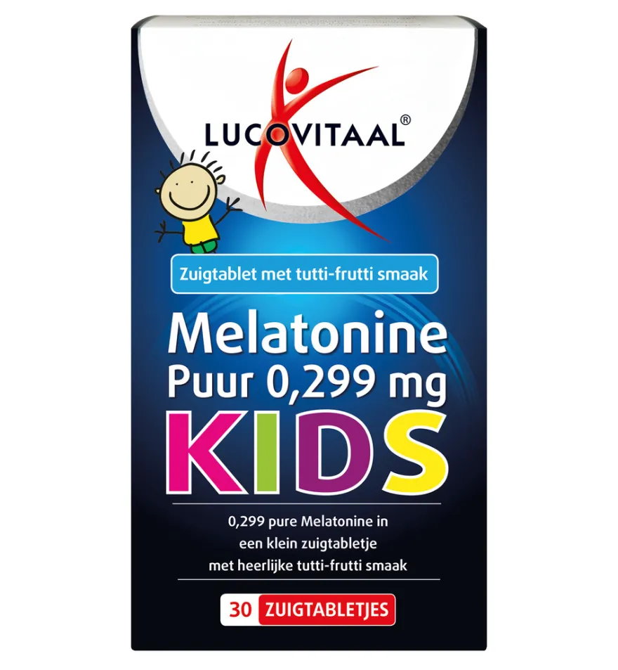 Lucovitaal Melatonine Puur 0,299 mg Kids (30 zuigtabletten)