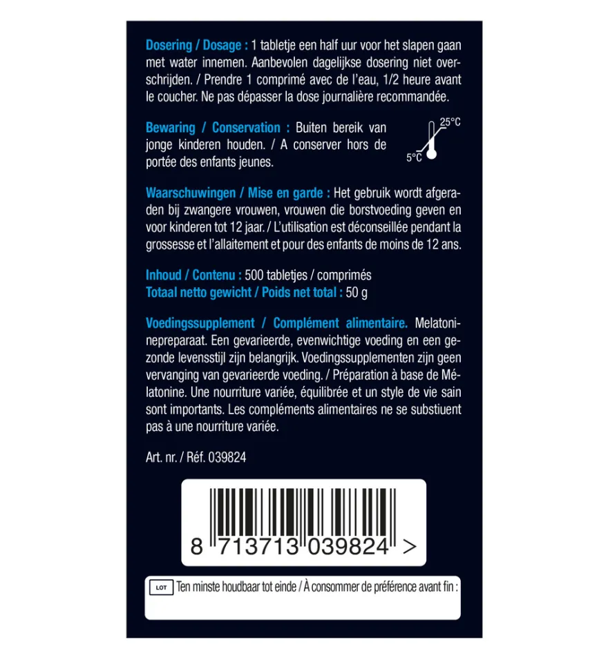 Lucovitaal Melatonine Puur 299mcg (500 tabletten)