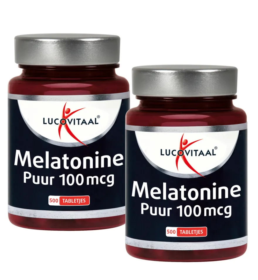 Lucovitaal Melatonine Puur 100mcg Duopack (2×500 tabletten)