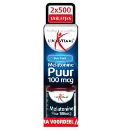 Lucovitaal Melatonine Puur 100mcg Duopack (2×500 tabletten)