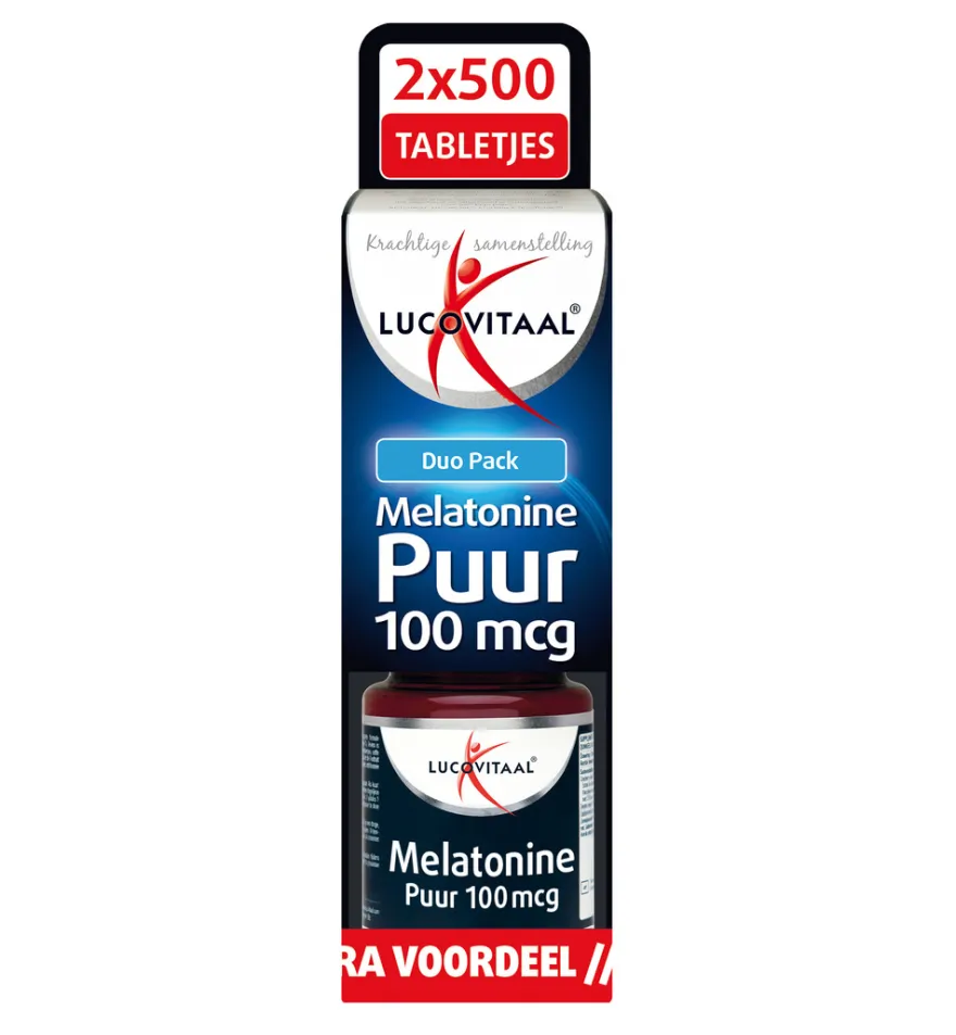 Lucovitaal Melatonine Puur 100mcg Duopack (2×500 tabletten)