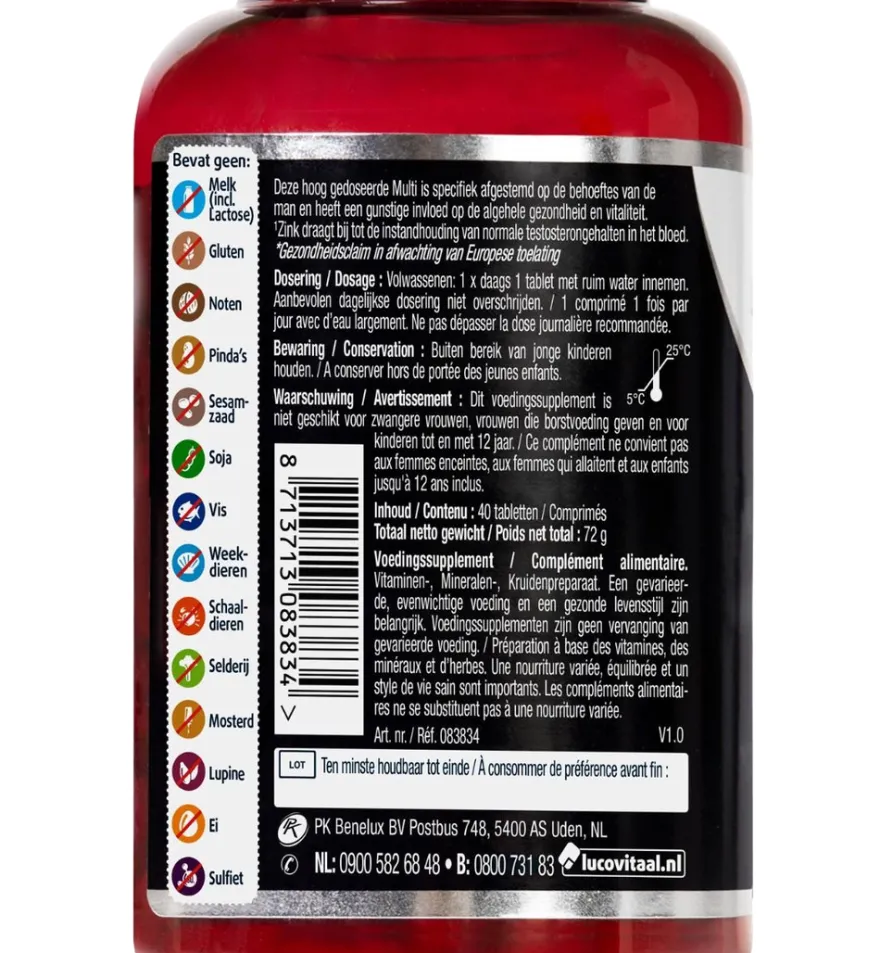Lucovitaal Multi Compleet Man 50+ (40 tabletten)