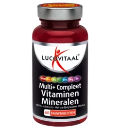 Lucovitaal Multi+ Compleet Vitaminen Mineralen (60 kauwtabletten)