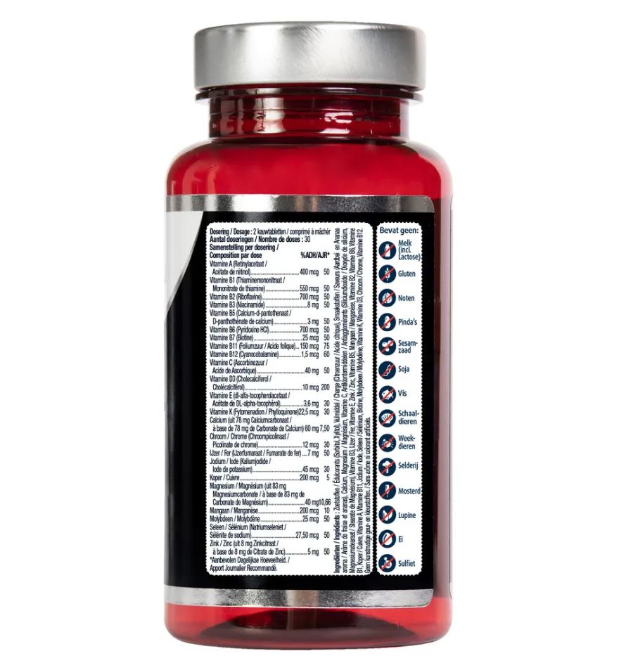 Lucovitaal Multi+ Compleet Vitaminen Mineralen (60 kauwtabletten)