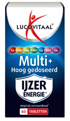 Lucovitaal Multi+ IJzer Energie Hoog gedoseerd (60 tabletten)