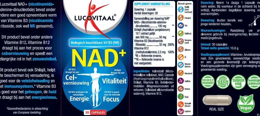 Lucovitaal Nad+ (30 capsules)