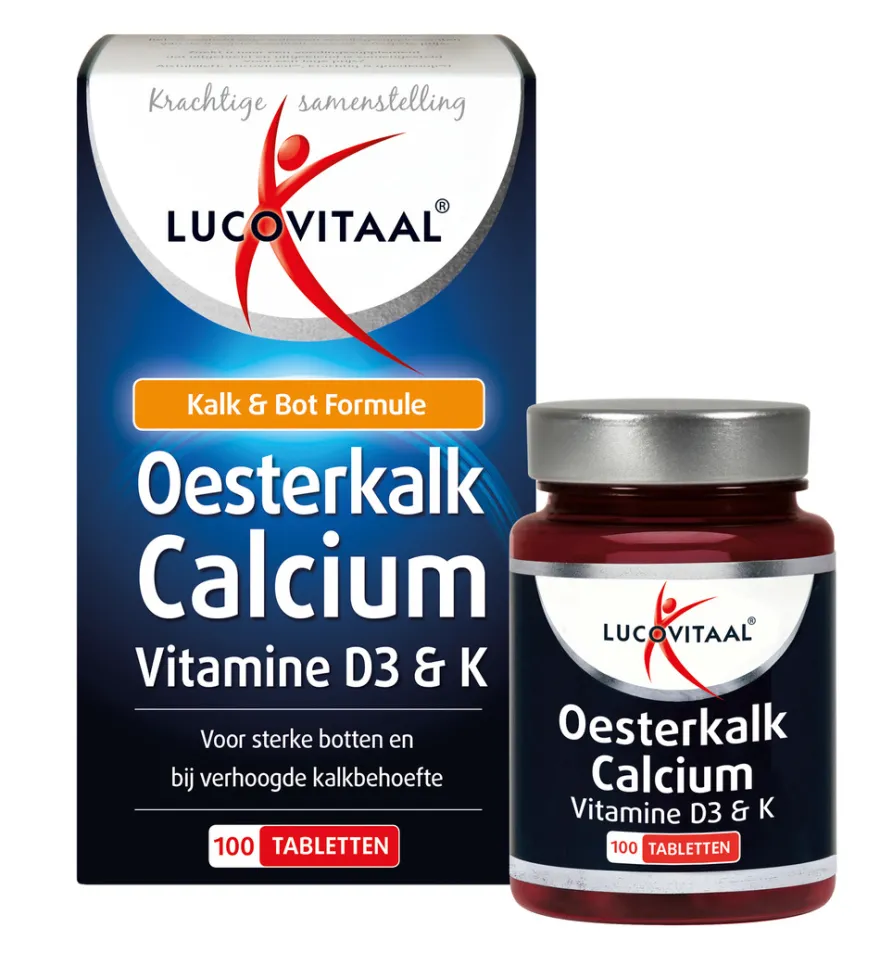 Lucovitaal Oesterkalk Calcium Vitamine D3 & K (100 tabletten)