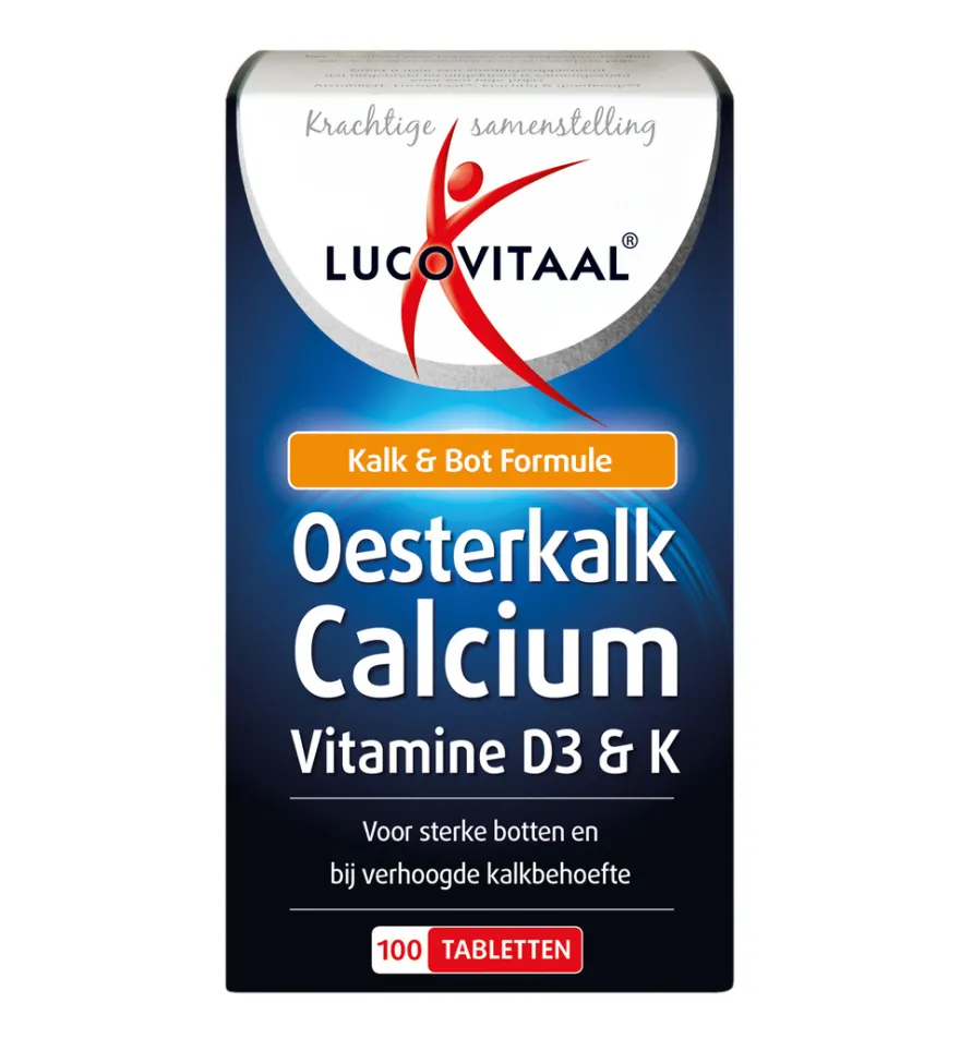 Lucovitaal Oesterkalk Calcium Vitamine D3 & K (100 tabletten)