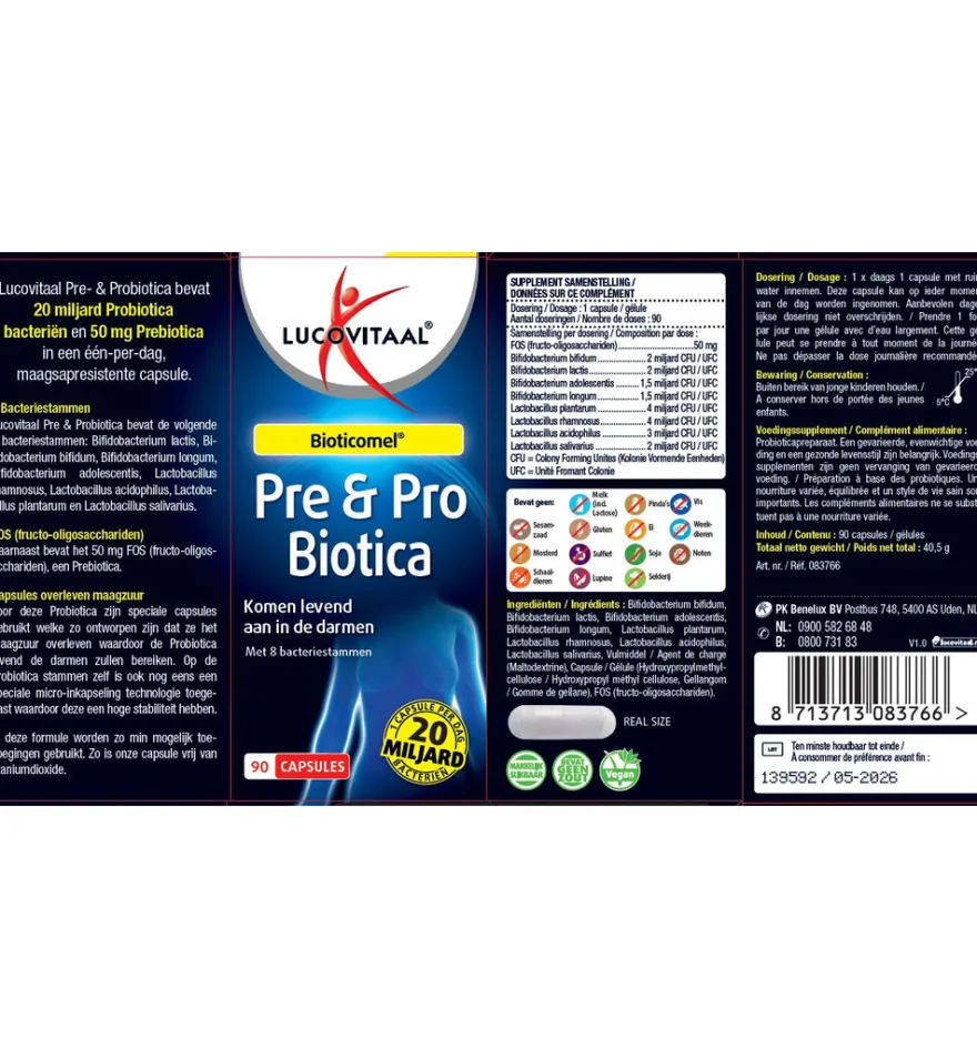 Lucovitaal Pre & Probiotica (90 capsules)