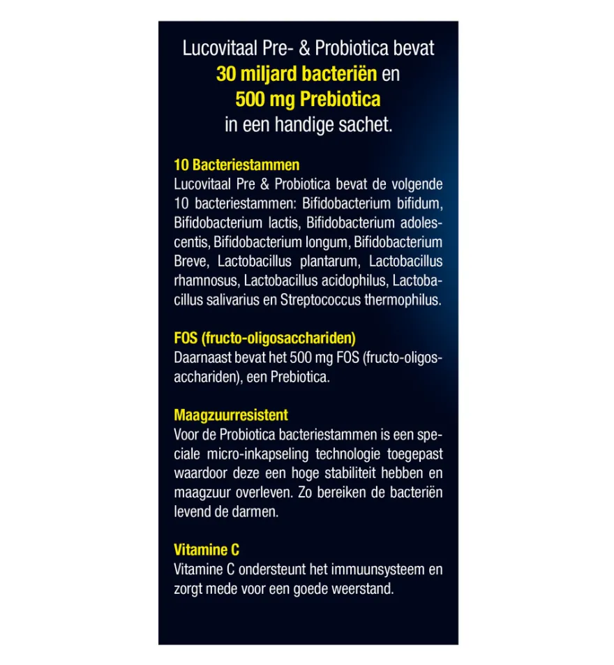 Lucovitaal Pre & Probiotica (10 sachets)