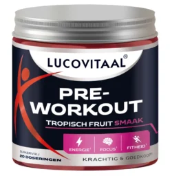 Lucovitaal Pre-Workout Tropisch Fruit Vegan (200 gr)