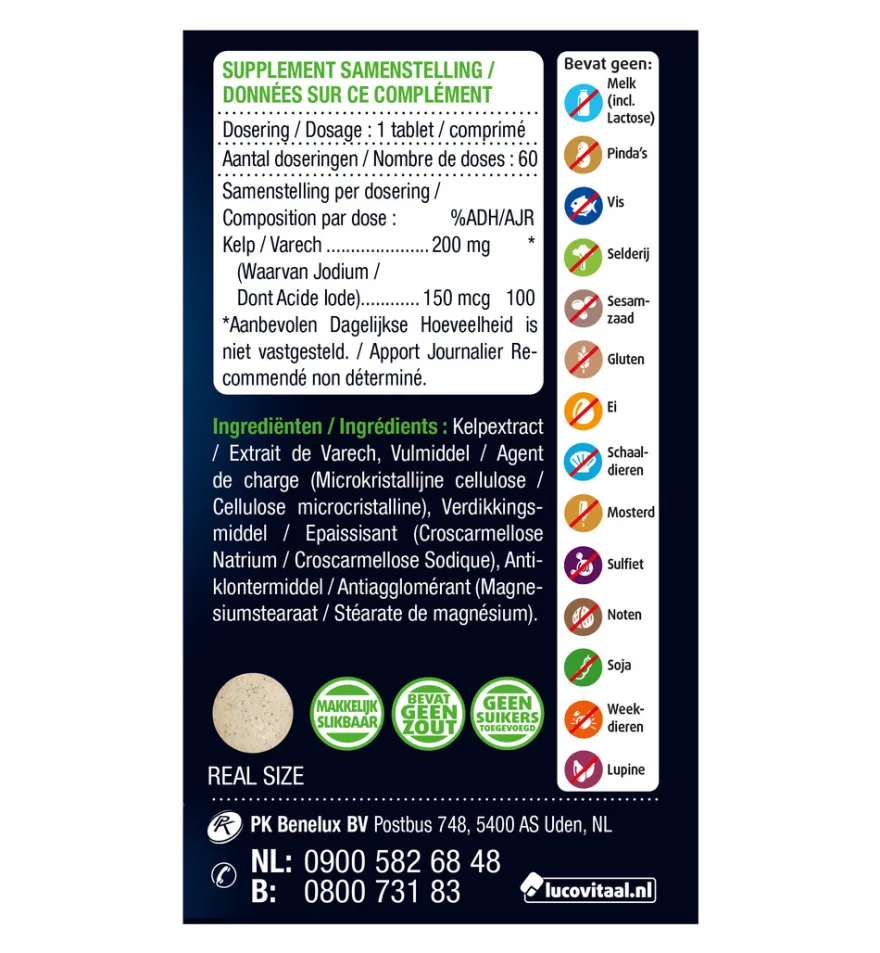 Lucovitaal Pure Kelp (60 tabletten)