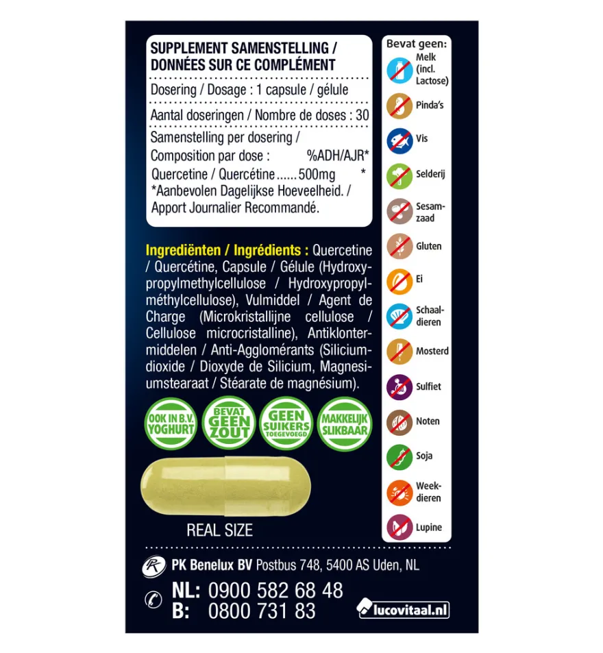 Lucovitaal Vegan Quercetine 500mg (30 capsules)