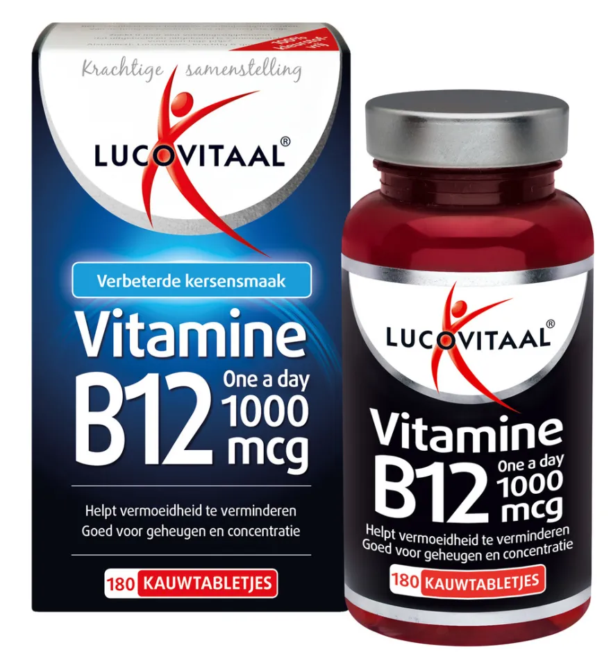 Lucovitaal Vitamine B12 1000mcg (180 kauwtabletten)