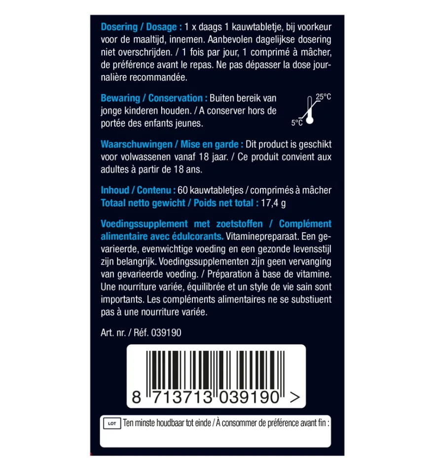Lucovitaal Vitamine B12 1000mcg (60 tabletten)
