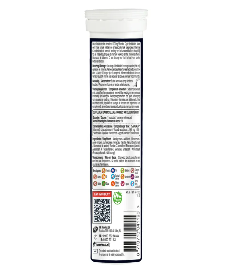 Lucovitaal Vitamine C 1000mg (20 bruistabletten)