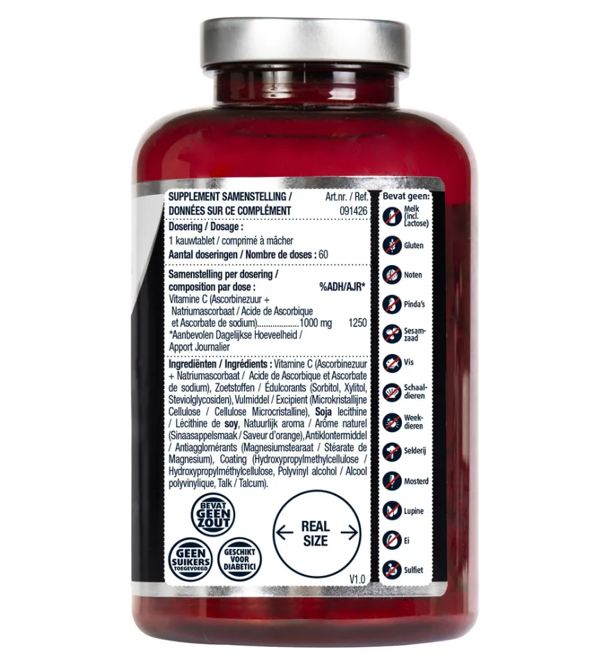 Lucovitaal Vitamine C 1000mg Liposomaal (60 kauwtabletten)