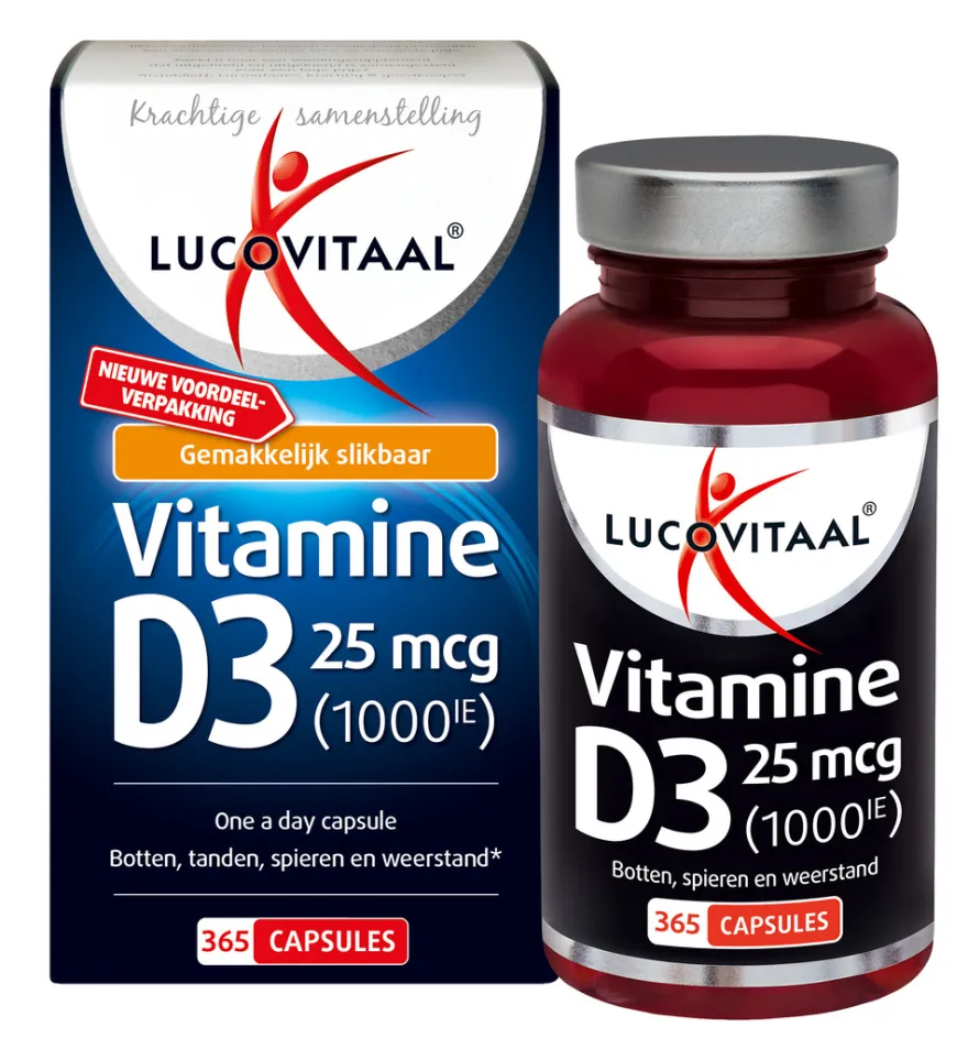 Lucovitaal Vitamine D3 25mcg (365 capsules)
