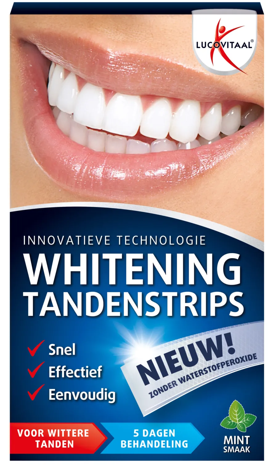 Lucovitaal Whitening Tandenstrips Mint (5 sets)