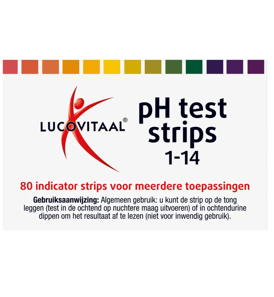 Lucovitaal Zuur Base pH Test Strips (80 stuks)
