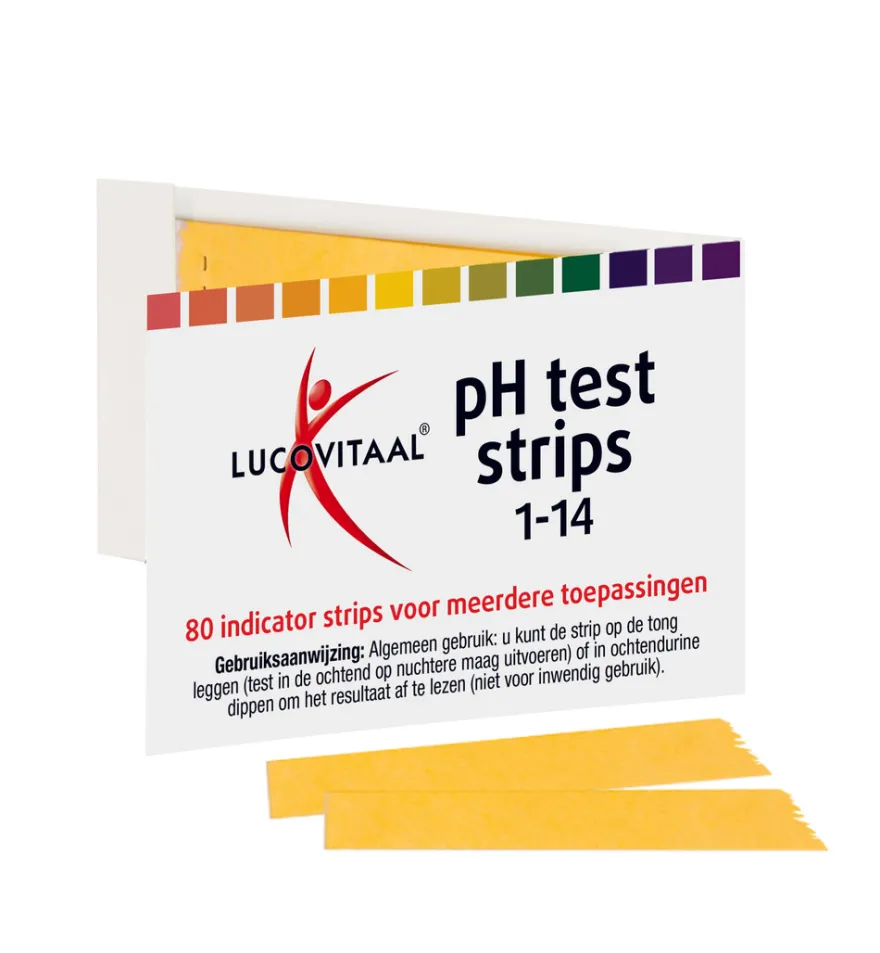 Lucovitaal Zuur Base pH Test Strips (80 stuks)