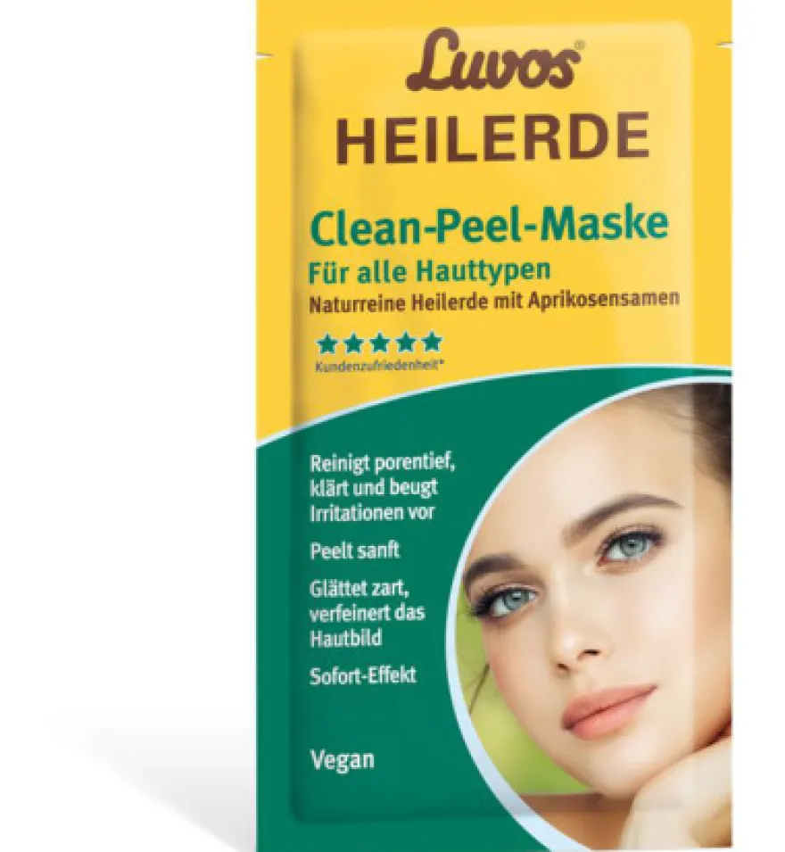 Luvos Heilaarde clean-peel masker alle huidtypes 7.5ml (2 stuks)
