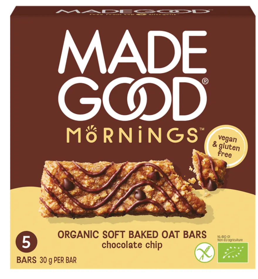 Made Good Mornings Chocolate Chip Soft Baked Oat Bars (5 stuks)