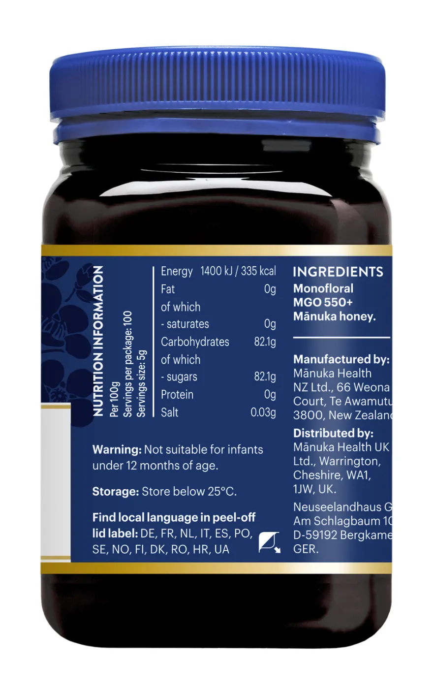 Manuka Health Honing Mgo 550+ (500 gr)