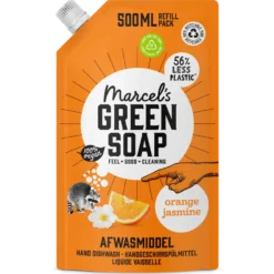 Marcel’s Green Soap Afwasmiddel Navulling Sinaasappel & Jasmijn (500 ml)