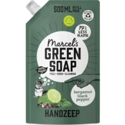 Marcel’s Green Soap Handzeep Bergamot & Black Pepper Navulling (500 ml)