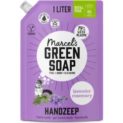 Marcel’s Green Soap Handzeep lavendel & rozemarijn Navulverpakking (1000 ml)