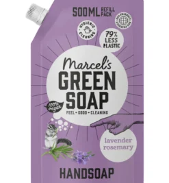 Marcel’s Green Soap Handzeep lavendel & rozemarijn navul (500 ml)